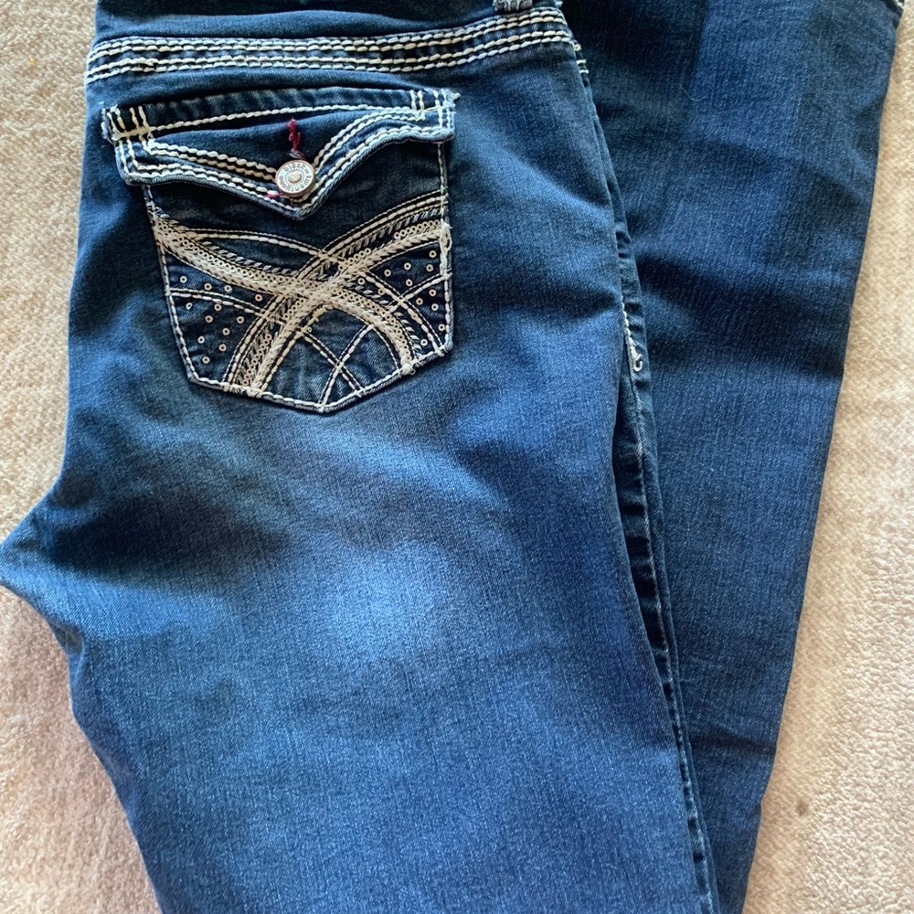 Forever 21 Blue Straight Leg Jeans